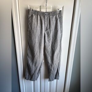 Tommy Bahama Relax Womens Gray 100% Linen Capri Pants Size Small
